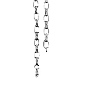 Simple Diagonal Stripe Chain Link Necklace