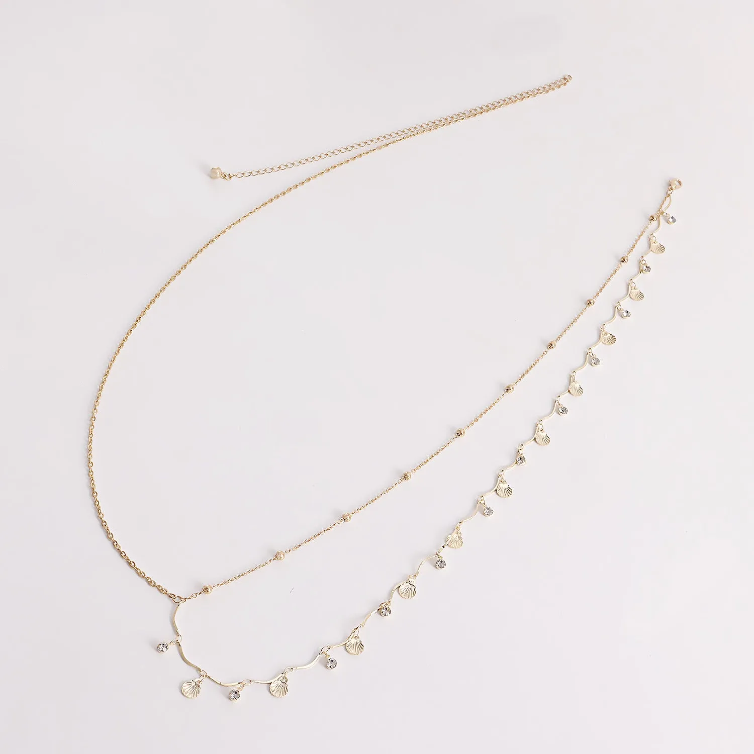 Simple Shell Sequin Rhinestone Waist Chain DP25A816