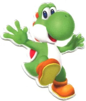 Simplicity 1935088001 Nintendo's Super Mario Sew or Iron-on Yoshi Applique for Clothing and Crafts, 3.25" W x 3.625" H, Multicolor, 1 Piece