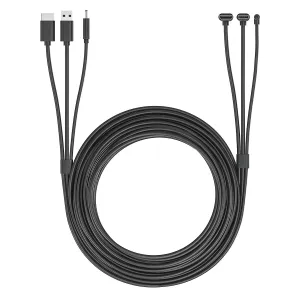 Skywin 3-in-1 Flat HTC Vive Compatible Cable - Replacement 3-in-1 Connection Cable for HTC Vive Headset and Linkbox (5 Meters / 16 Feet)