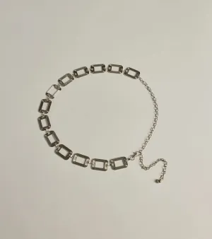 Sleek Trendsetter Textured Chain Belt