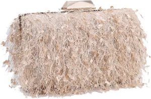 Small Clutch Purses for Women Fluffy Evening Bag