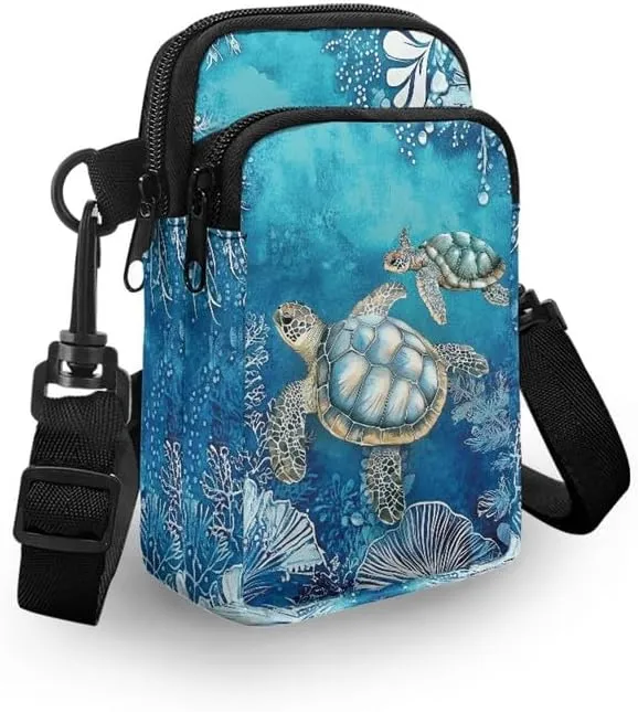 Small Crossbody Bags for Women, Rustic Floral Fruits Print Mini Cell Phone Purses with Crossbody Strap Shoulder Bag
