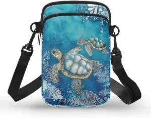Small Crossbody Bags for Women, Rustic Floral Fruits Print Mini Cell Phone Purses with Crossbody Strap Shoulder Bag