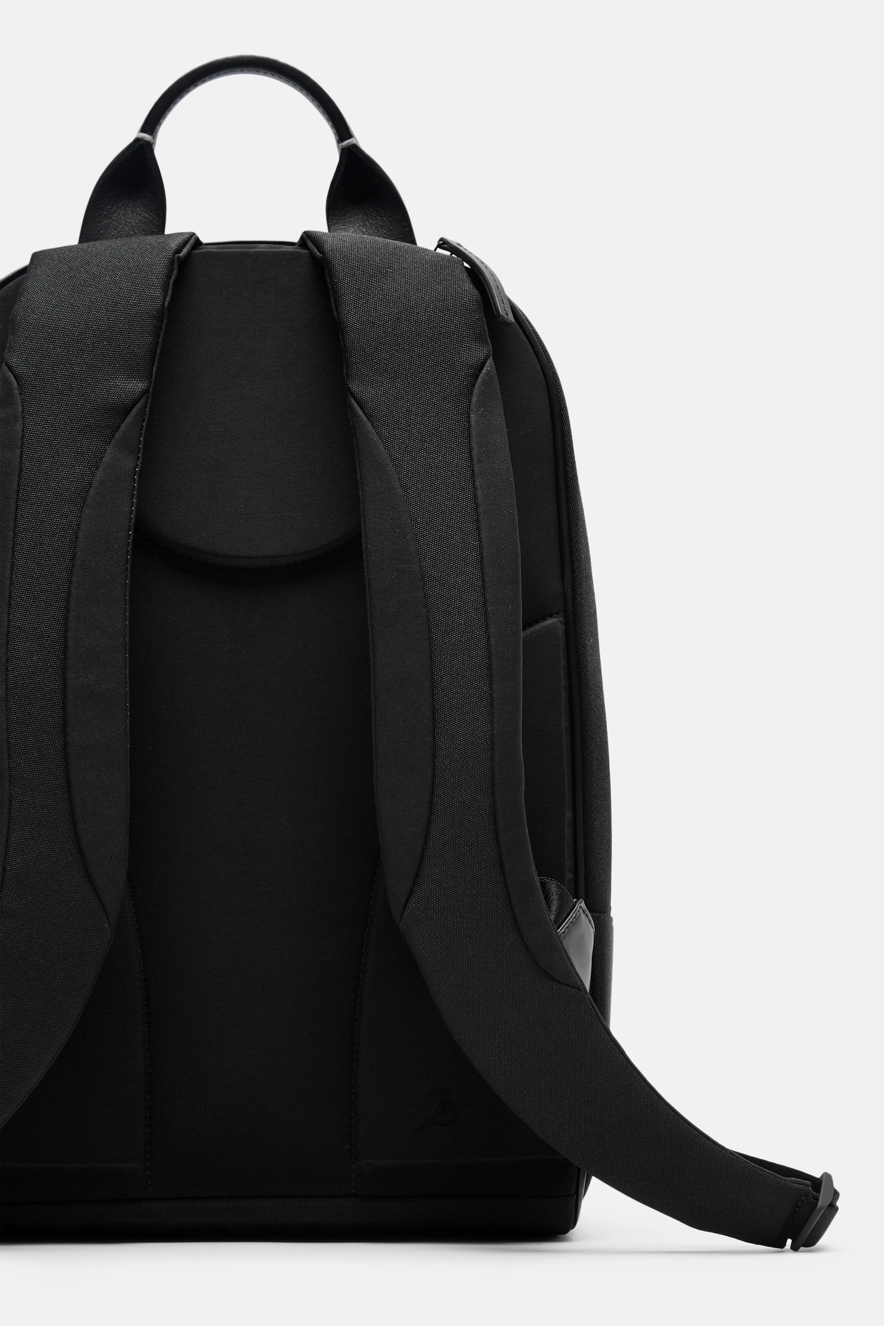 Small Ziptop Rucksack - Black Nylon