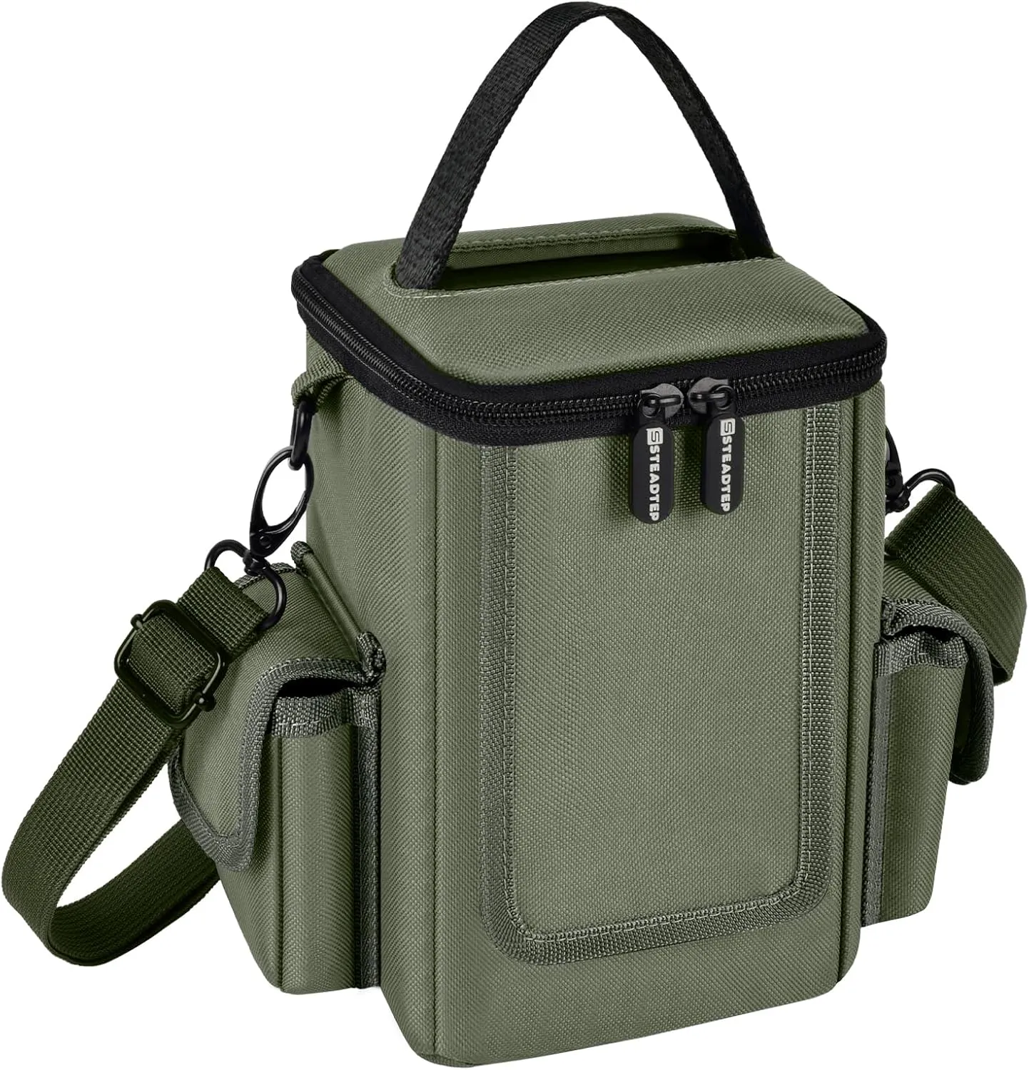 Soft Bag Compatible with Anker Power Bank, 60,000mAh PowerCore Reserve 192Wh, Charge Power Bank Storage Case Cover with Two Pockets for Battery Usb Cables and Accessories (Box Only) (Green)