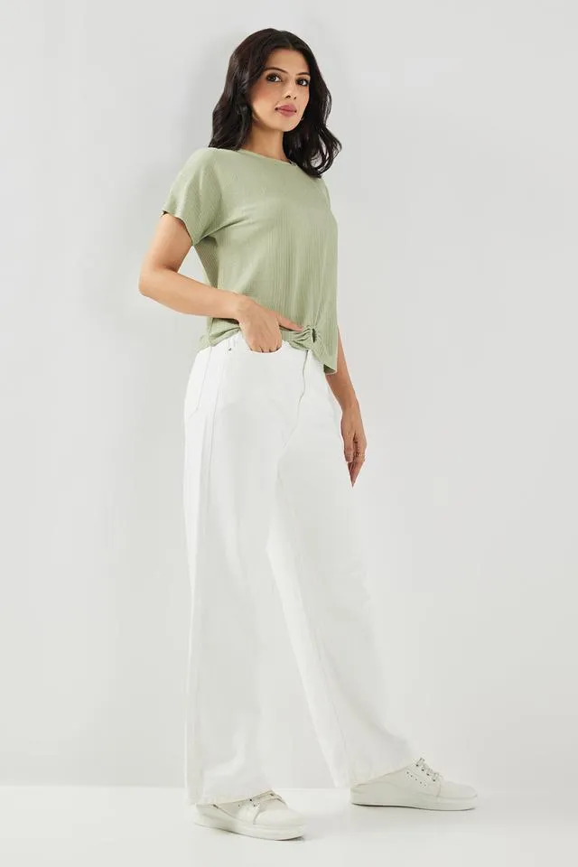 Solid Denim Regular Fit Women's Jeans