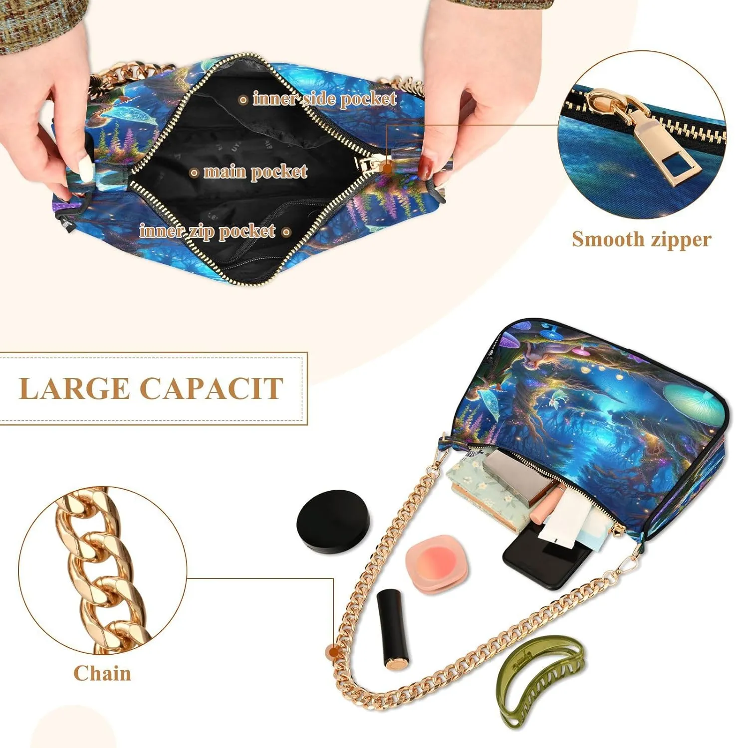 Space Solar System Planets Elements Woman Tote Bag Purse, Womens Crossbody Bag