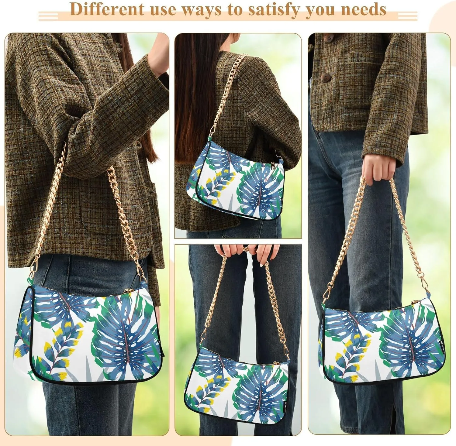 Spacious Handbag for Women Lightweight with Elegant Chain Strap for Daily Commuting