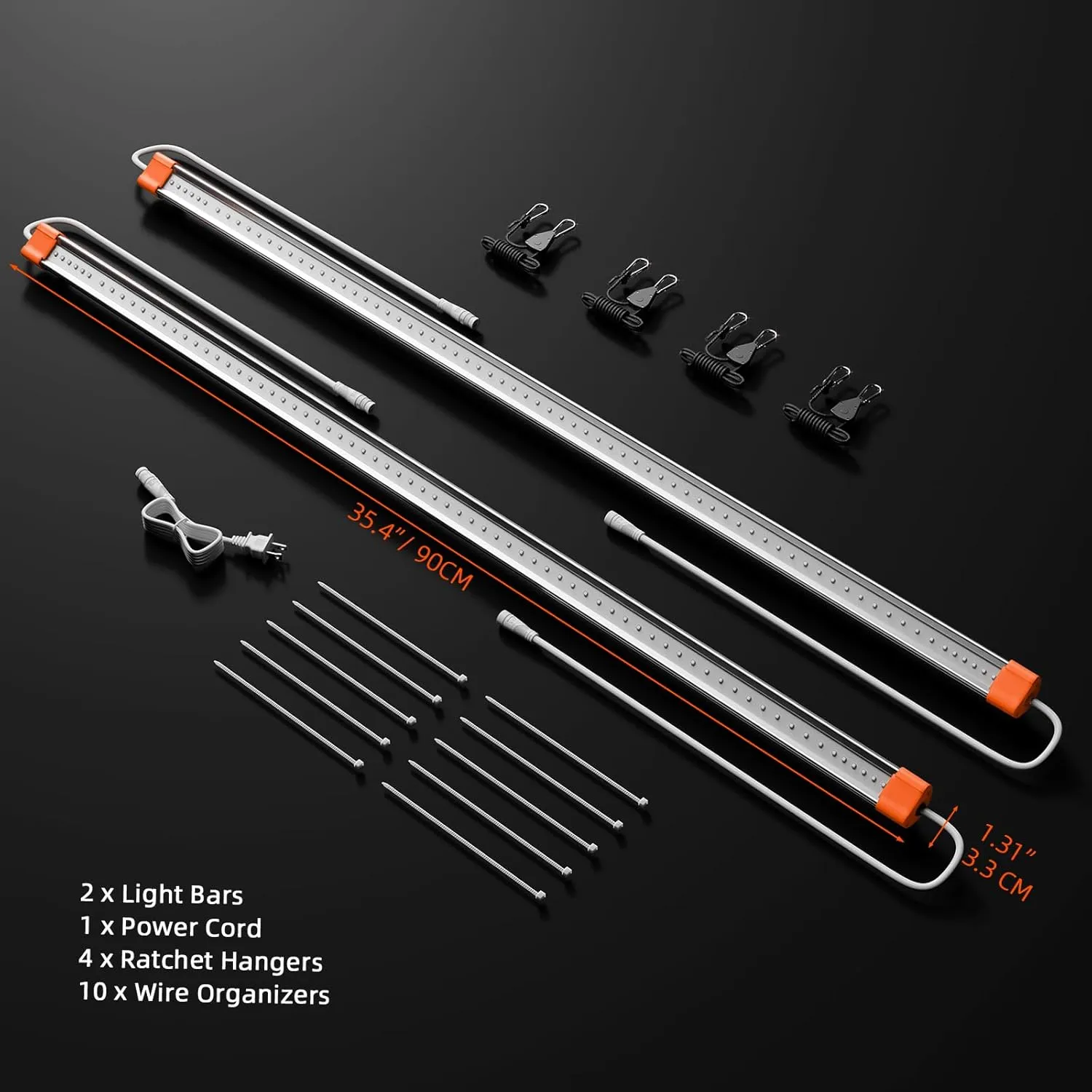 Spider Farmer SUPP-UV60 LED Grow Light Bars, UV Supplemental Light for Indoor Plants, 2x4, 5x5 Grow Tents, 365-370nm Ultraviolet Daisy Chain Lighting, 35.4" Long