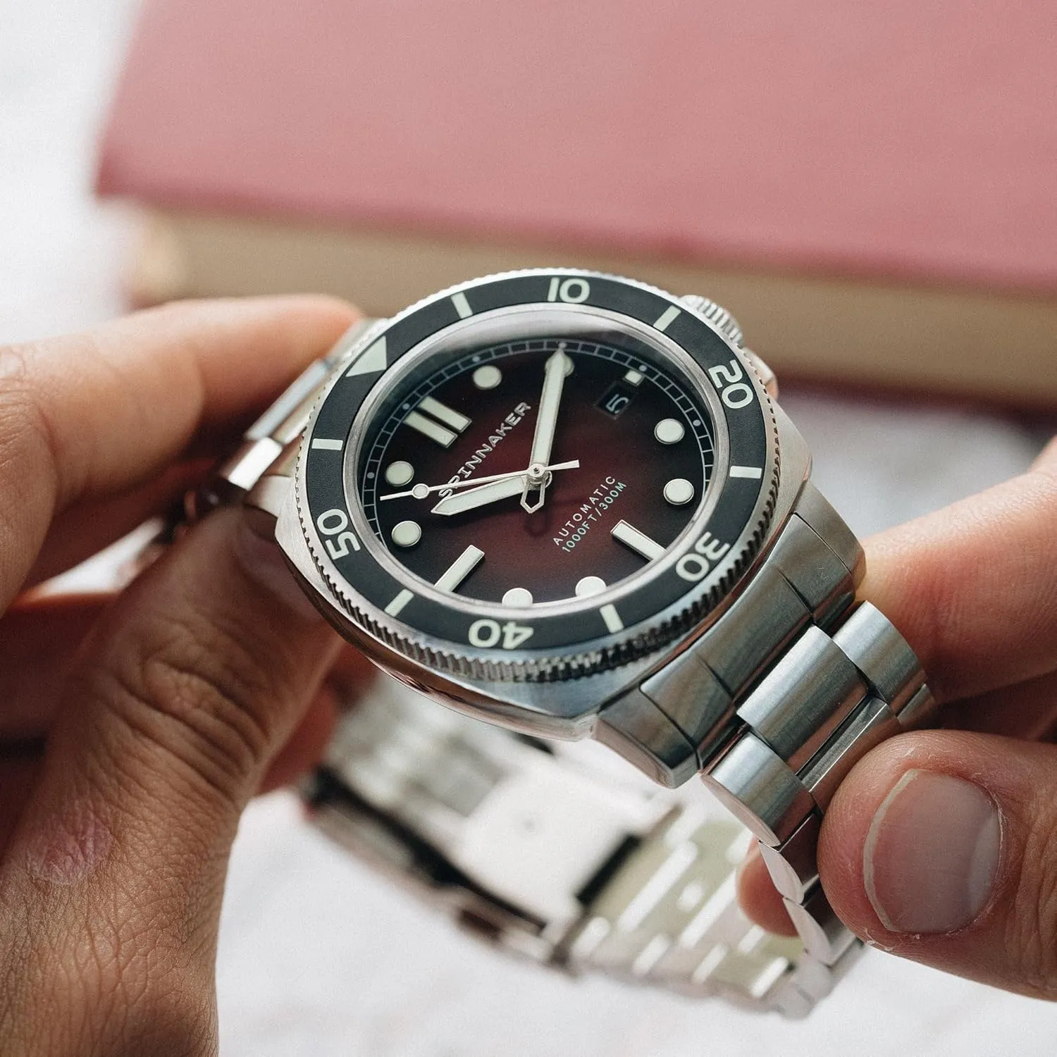 Spinnaker Men's 42mm Hull Diver Automatic Watch with Solid Stainless Steel Bracelet SP-5088