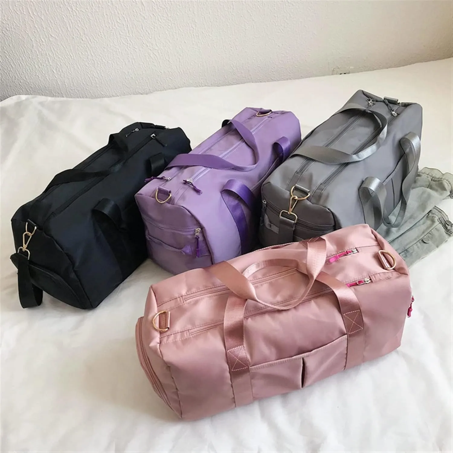 Sports Duffel Bags Dry Wet Black Gym Bag Women Shoe Compartment Training Yoga Sac De Sport Bags For Fitness(Navy)