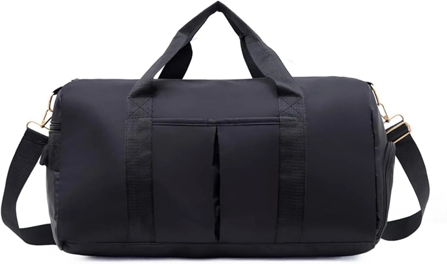 Sports Duffel Bags Sports Gym Bags Outdoor Waterproof Nylon Men Women Training Fitness Travel Handbag Yoga Mat Sport Bag with Shoes Compartment(Black)