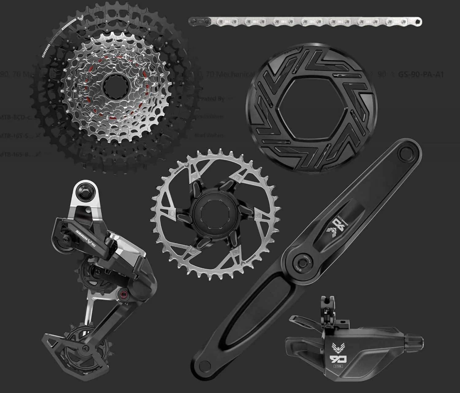 SRAM Eagle 90 EMTB Groupset 160mm Bosch