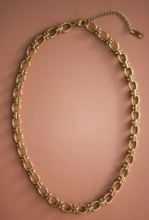 Stainless steel oval chain necklace