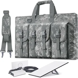Starlink Case Gen 3 Travel bag for Starlink V3 dish antenna and all accessories,(Camouflage, large space, padding) Separate storage pocket Star link parts hand-held shoulder bag for Car,RV,Camping