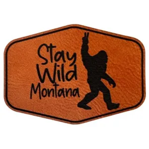Stay Wild Montana Rawhide Hexagon Patch