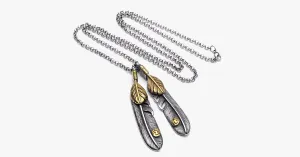 Steel Stainless Feather Pendant Knowledgeable staff Streamlined shipping Double