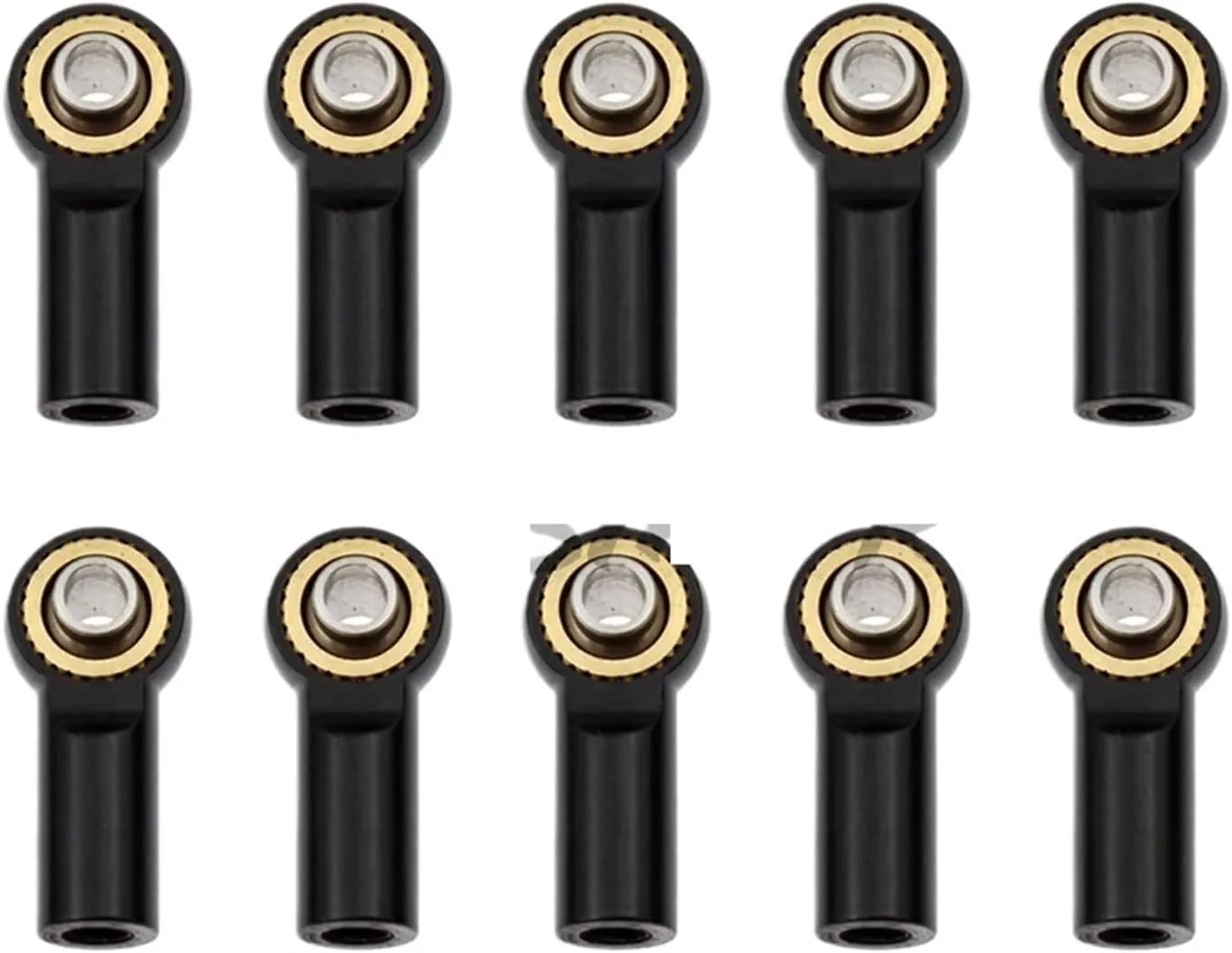 Steering Linkage Servo Link 10Pcs Metal M3 Aluminum Link Tie Rod End Ball Joint 110 RC Car Crawler AXIAL SCX10 D90 D110 Fit for Tamiya Racing Direction Pull Rod Steering Pull (Color : Black)