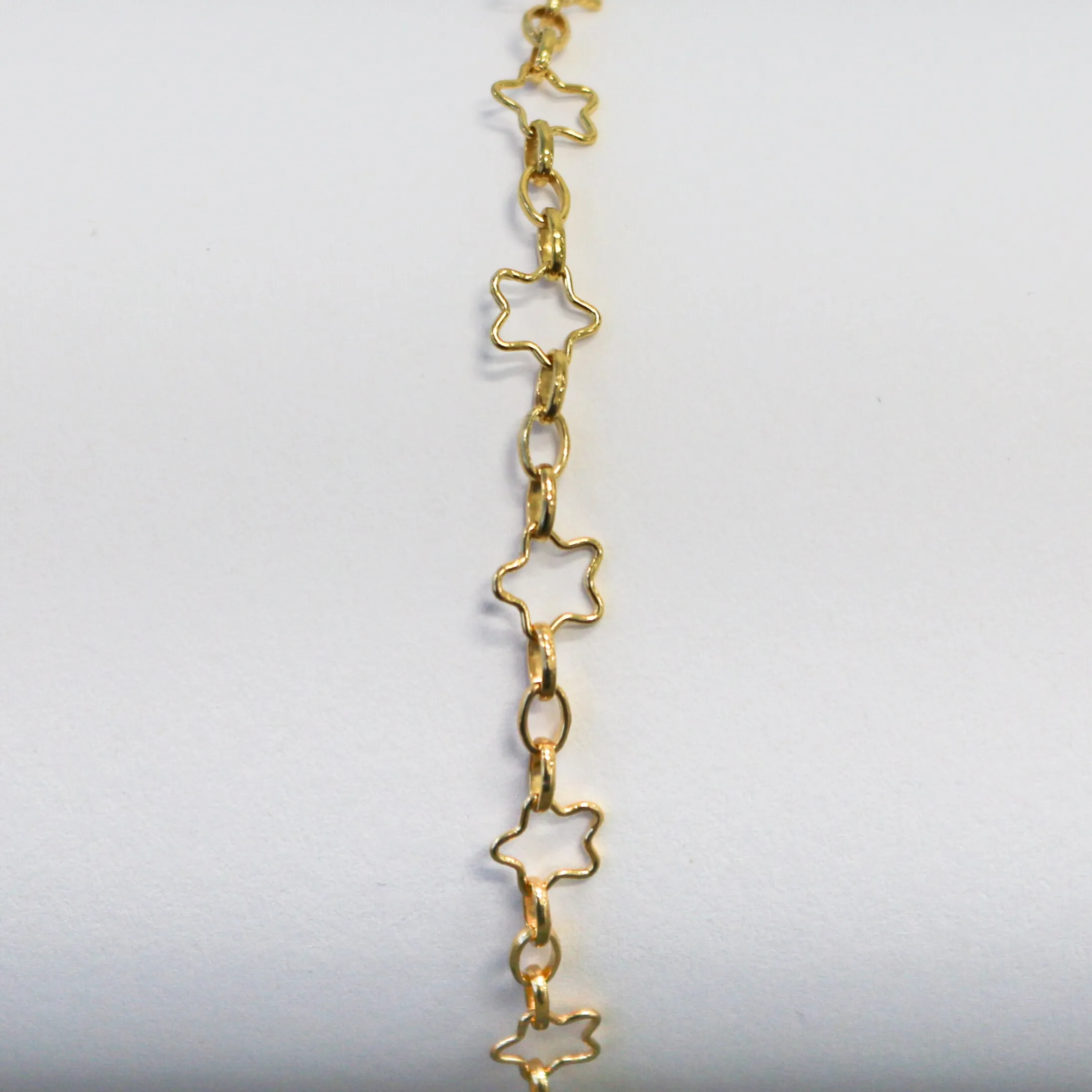 Stella Permanent Jewelry Chain, Star Design, Alternating Oval Links, Available in Gold Filled and Sterling Silver