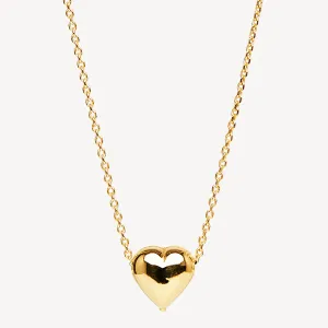 Sterling Silver Gold Plate Amore Charm Necklace by Najo