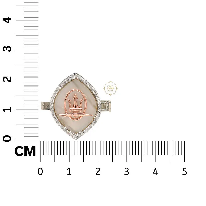 Sterling Silver Maserati Button Clip