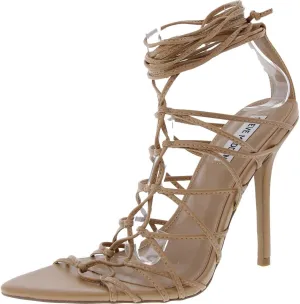 Steve Madden Womens Sonyah Strappy Faux Leather Lace-Up