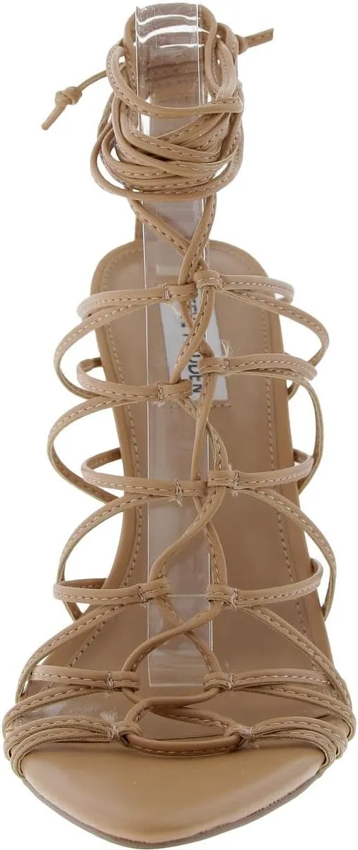 Steve Madden Womens Sonyah Strappy Faux Leather Lace-Up