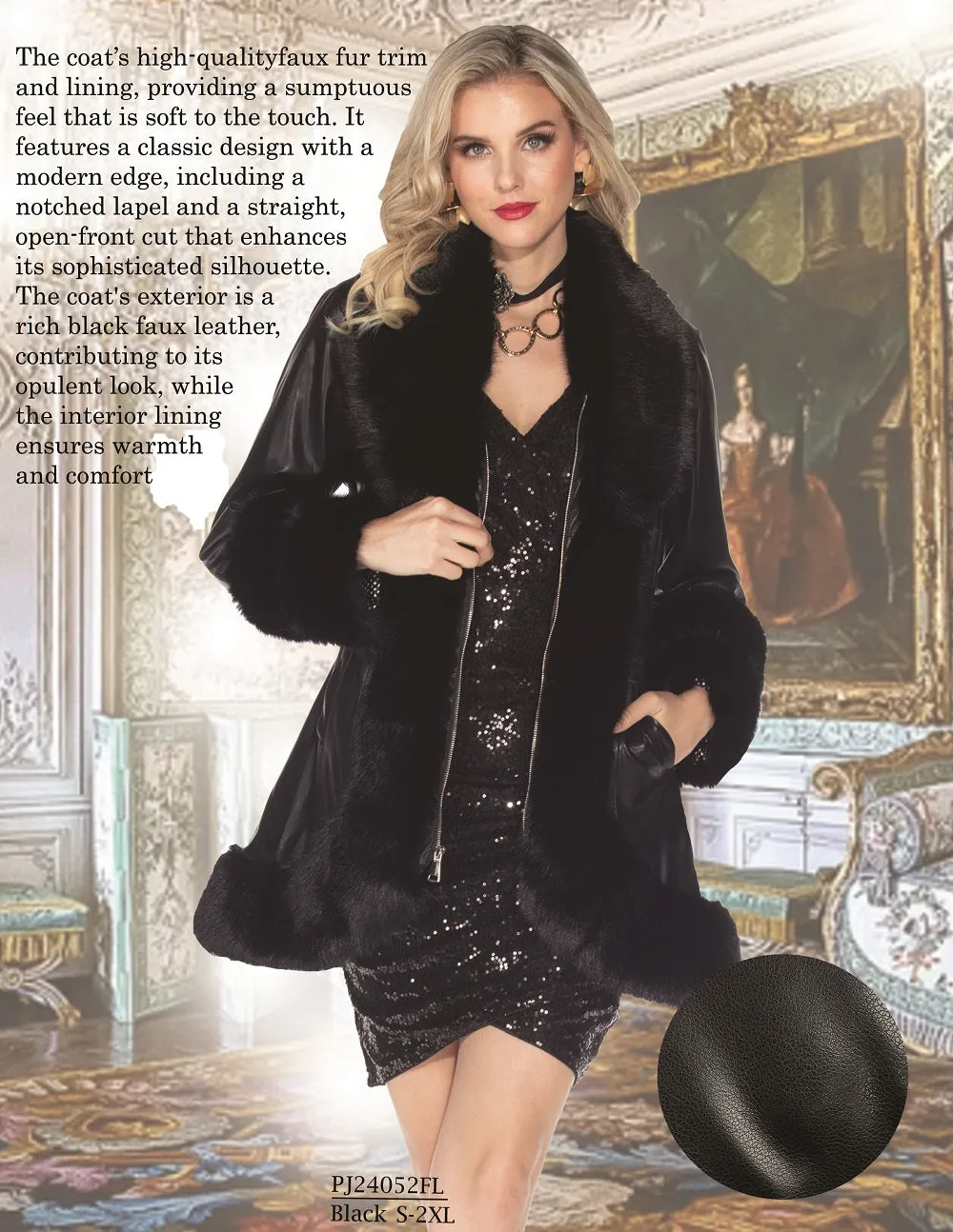 STG BLACK FUR TRIMMED JACKET