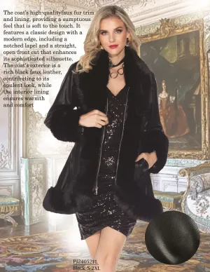 STG BLACK FUR TRIMMED JACKET
