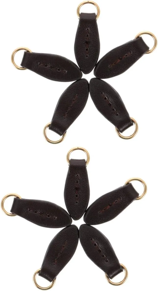 STOBOK 2sets Coat Zipper Repair Kit Leather Zipper Puller Tabs for Luggage DIY Head Easy Replacement for Broken Zier 5pcs*2