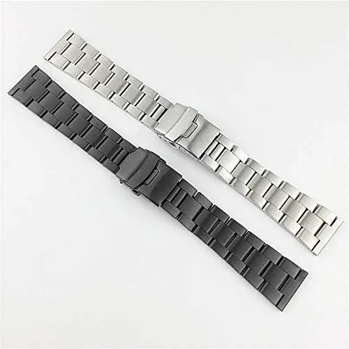 strap replacement band 24mm 26mm straps double lock buckle steel strap metal