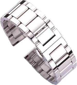 strap steel 18 20 21 22 23 24mm blue silver watchbands strap fold deployment clasp accessories