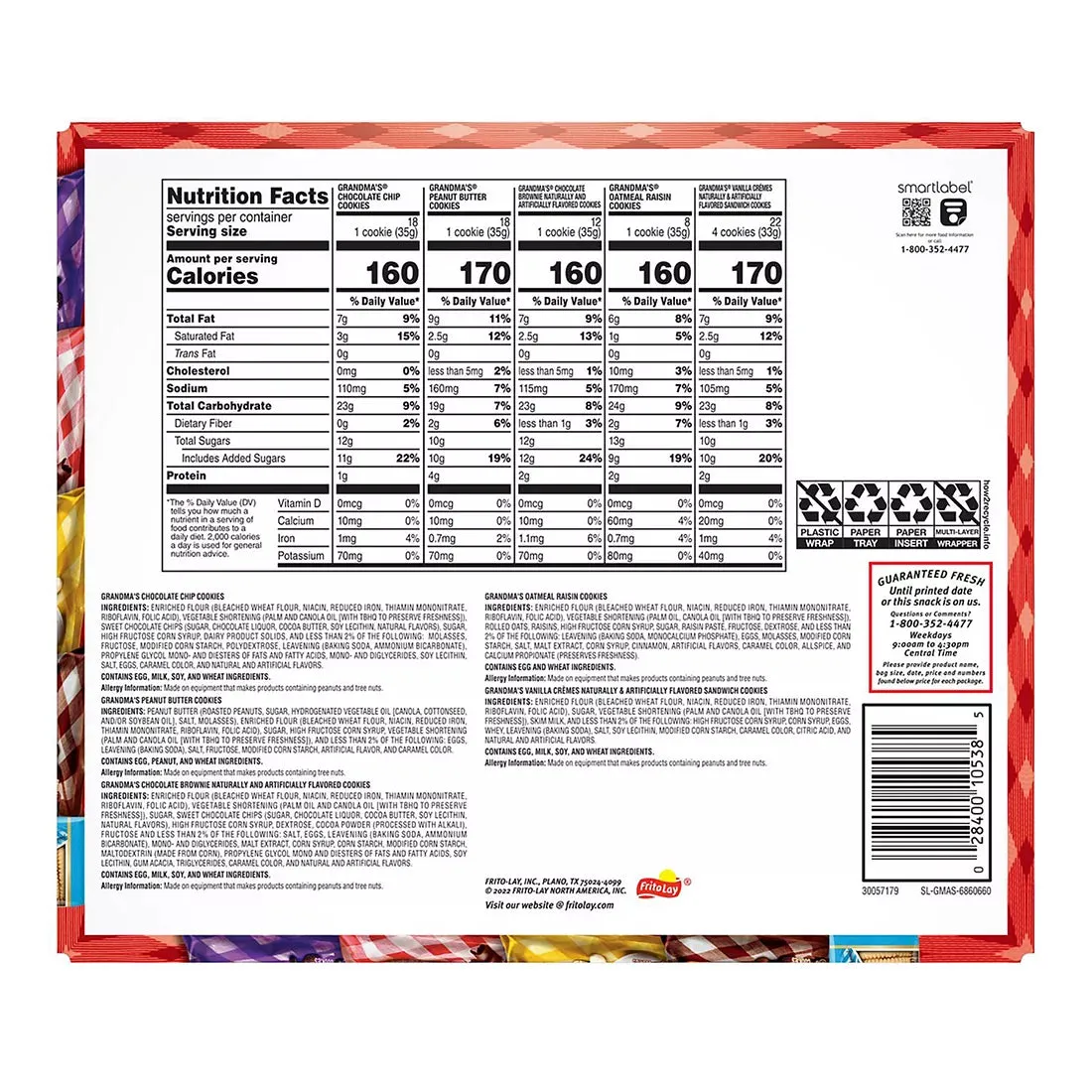 Streamlined Record-breaking sale 36 Pack, Cookies Grandma's pk. Variety