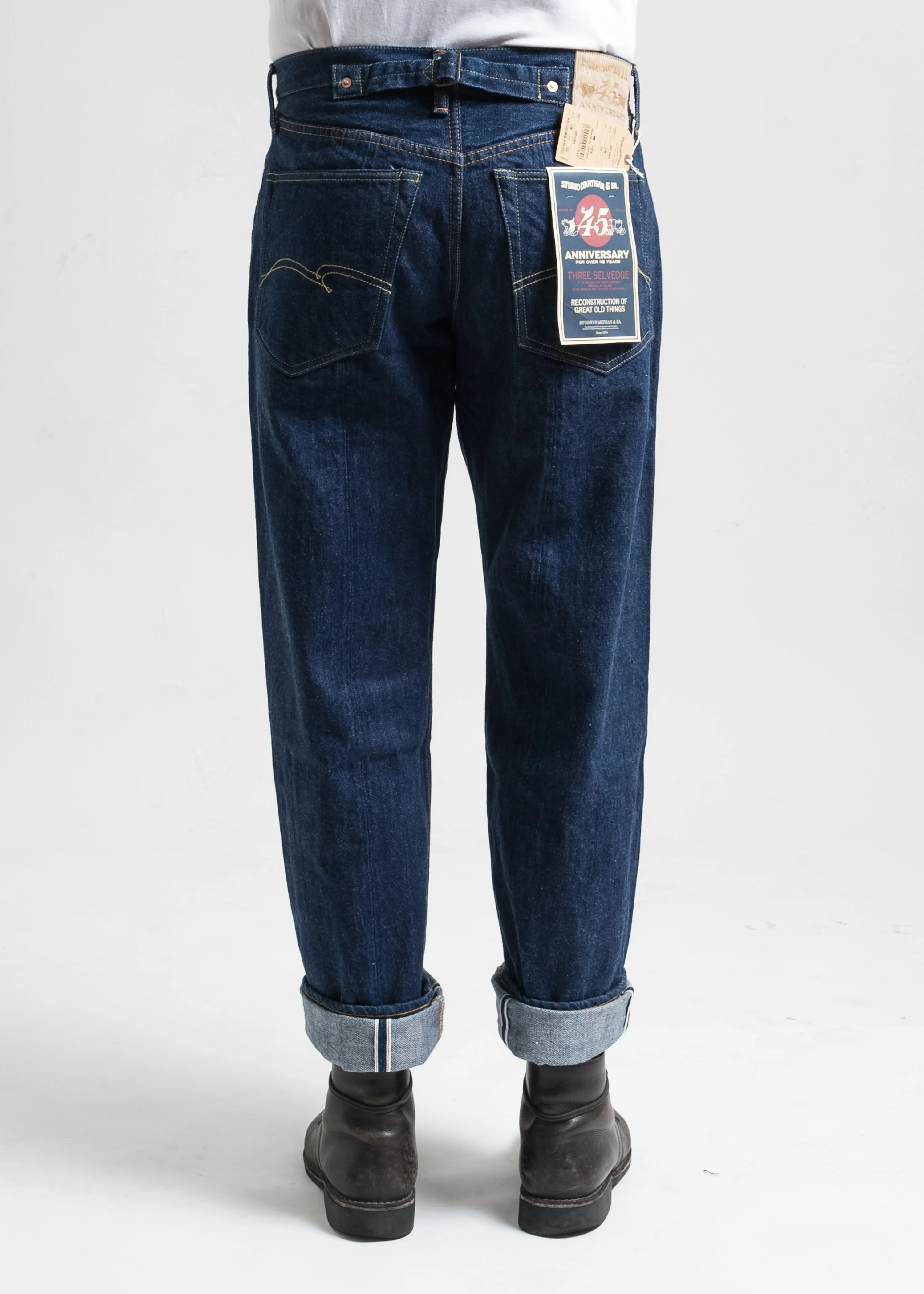 STUDIO D'ARTISAN "SP-083" 45TH ANNIVERSARY TRIPLE SELVEDGE 15OZ REGULAR STRAIGHT DENIM JEANS