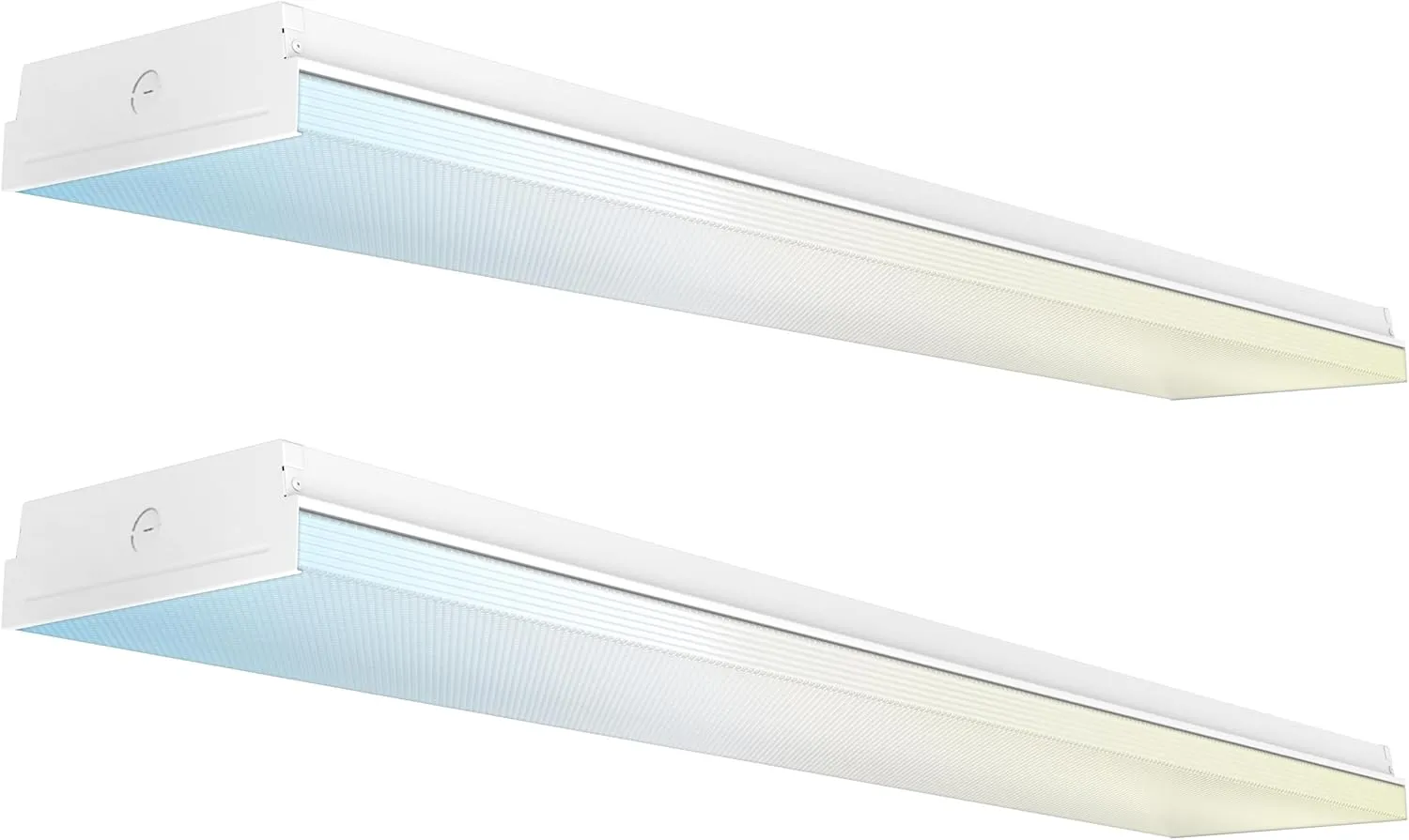 Sunco Garage Lighting, LED Shop Lights for Workshop 4ft, 8 Inch Width Warehouse Industrial Prisma Wraparound, 7200 LM, 60W, Selectable CCT 4000K/5000K/6000K, 120V-277V, Non-Dimmable ETL 2 Pack