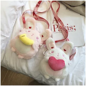 Sweetheart Plush Bunny Shoulder Bag
