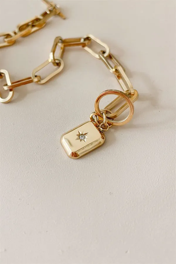 T Bar Charm Bracelet