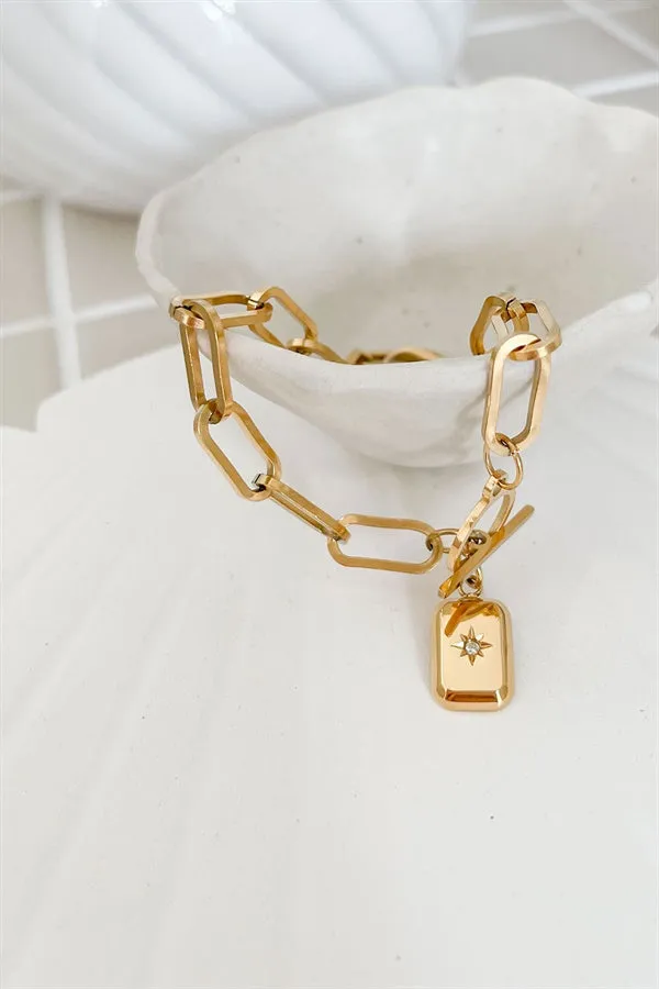 T Bar Charm Bracelet