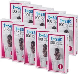 T-Sac Tea Filter Bags, Disposable Tea Infuser, Number 1-Size, 1-Cup Capacity, Set of 1,000