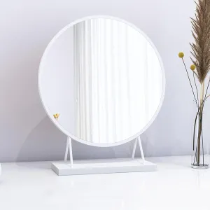Table Mirror,Countertop Mirror,Tabletop Vanity Mirror,Round Mirror Makeup Mirror,Bathroom Dormitory Vanity Mirror,Shaving Vanity Mirror with Stand hd Mirror freestanding