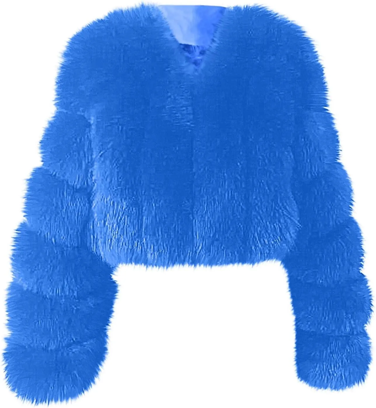 TANGNADE Fur Jackets for Women Formal Wedding Coat Long Sleeve Cropped Faux Fur Evening Jackets Plus Size Winter Warm