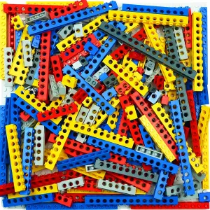 Technic Parts Liftarm Thin Liftarm Frame 500G Building Blocks Pieces, STEM EV3 MOC Technic Pack Connector Bulk Lots (Random Color)