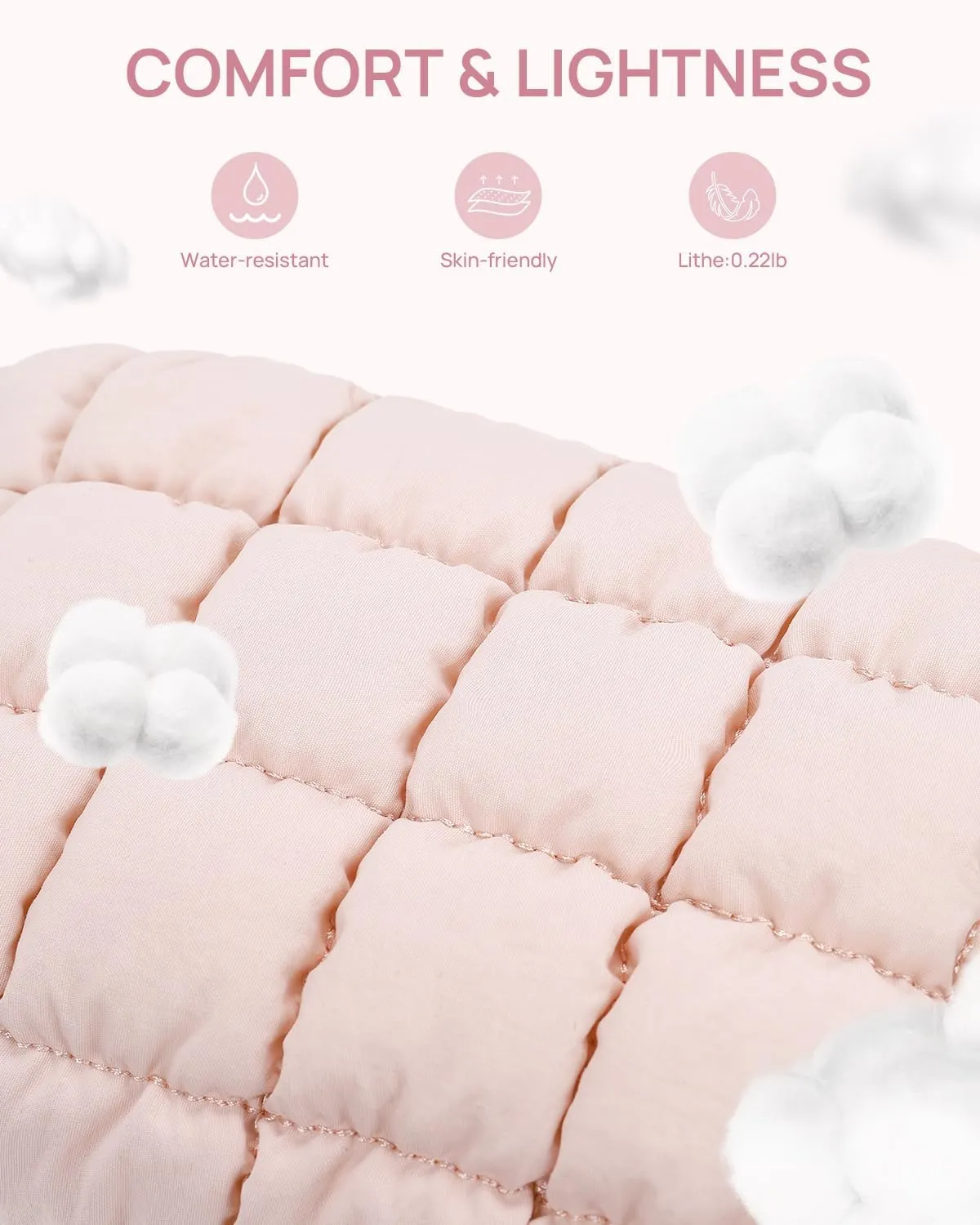 Telena Puffer Makeup Bags for Women, Nylon Puffy Padded Make Up Bags for Women Makeup Organizer Case, Wide-open Makeup Pouch Travel Essentials
