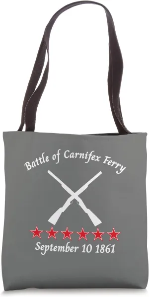 The Battle of Carnifex Ferry Civil Battles War 1861 Rustic Tote Bag
