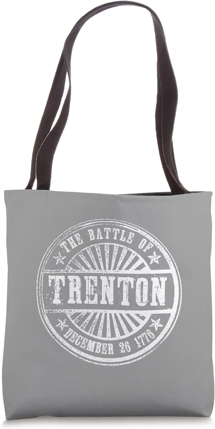 The Battle of Trenton Dec 1776 Revolutionary War Rustic Text Tote Bag