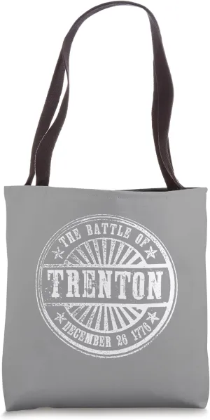 The Battle of Trenton Dec 1776 Revolutionary War Rustic Text Tote Bag