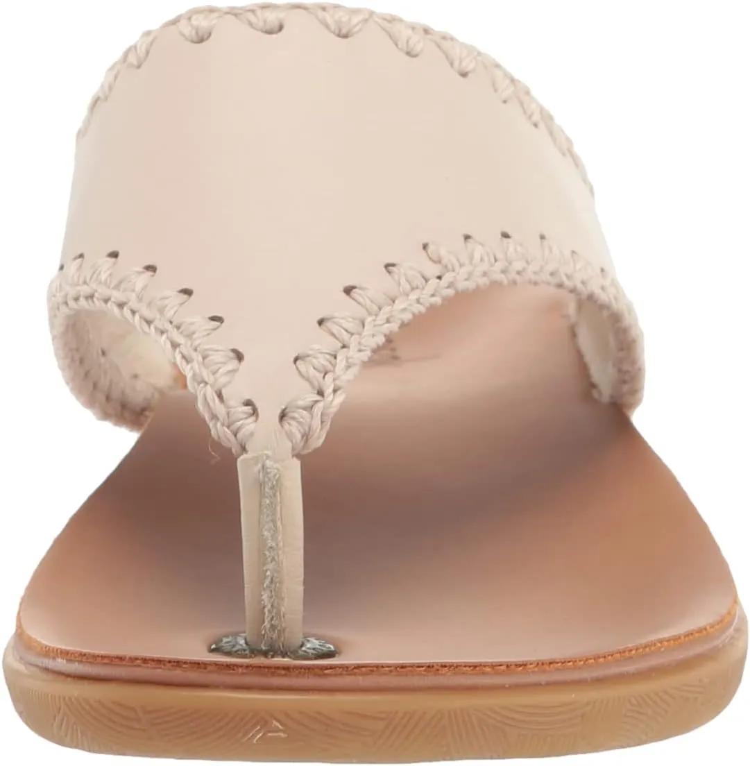 The Sak Women's Leather Shana Thong Crochet, Flip Flop Sandals, Summer Open Toe Shoes