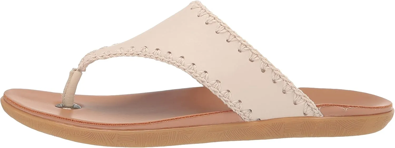 The Sak Women's Leather Shana Thong Crochet, Flip Flop Sandals, Summer Open Toe Shoes