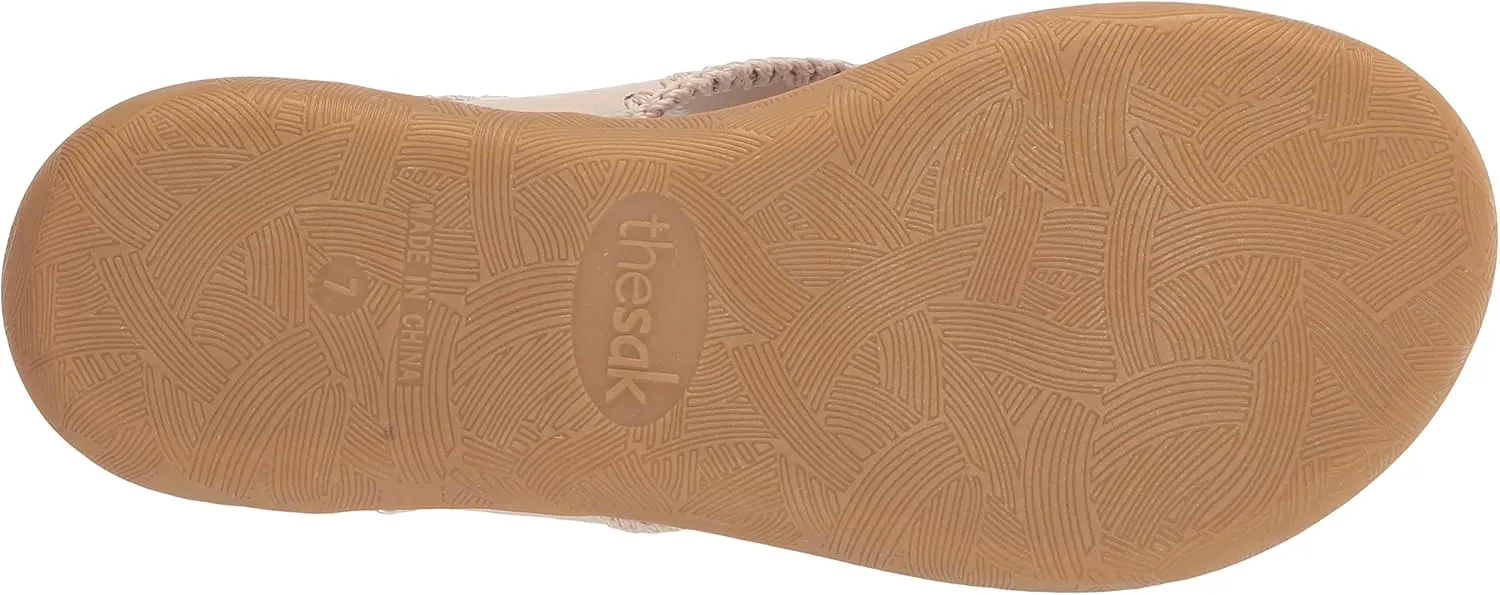 The Sak Women's Leather Shana Thong Crochet, Flip Flop Sandals, Summer Open Toe Shoes